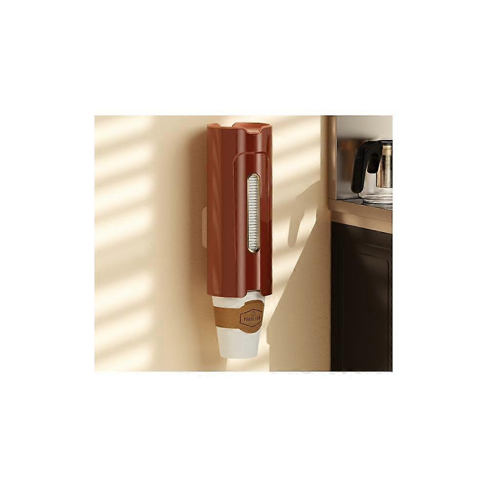 Disposable Cup Holder Automatic Cup Taker Paper Cup Holders Water Cup Holder Wall Storage Red