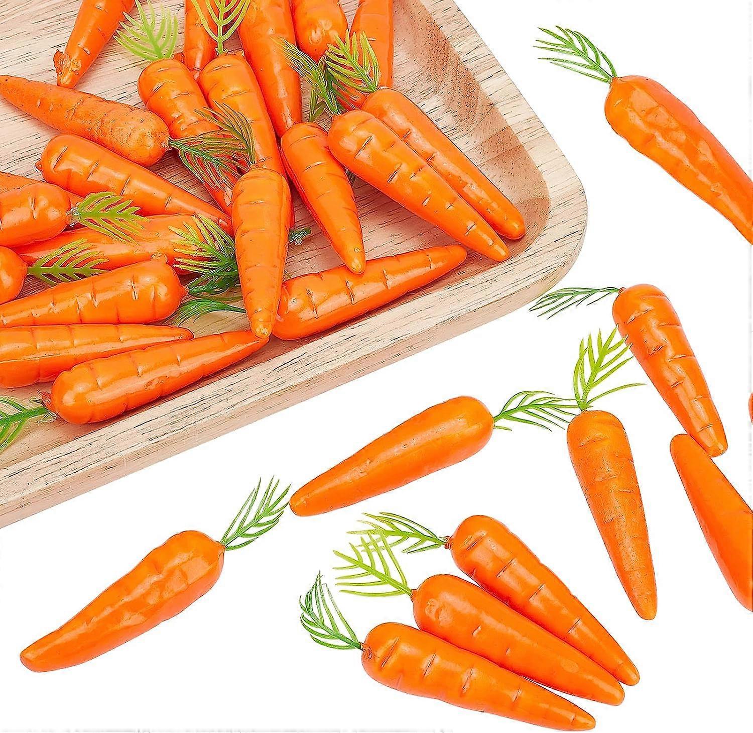30 Pcs Mini 8cm Realistic Artificial Carrots Fake Fruit Realistic Carrots Simulation Foam Pomegranate for Flower Arrangements Halloween Christmas Home