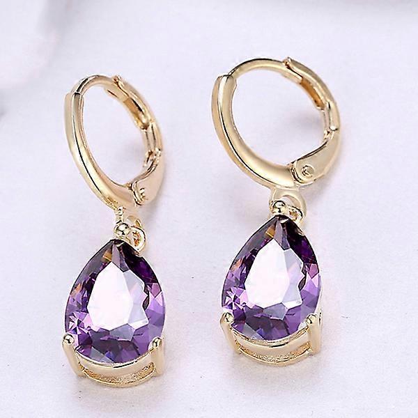 Sapphire Pear Shape Drop Earrings Set