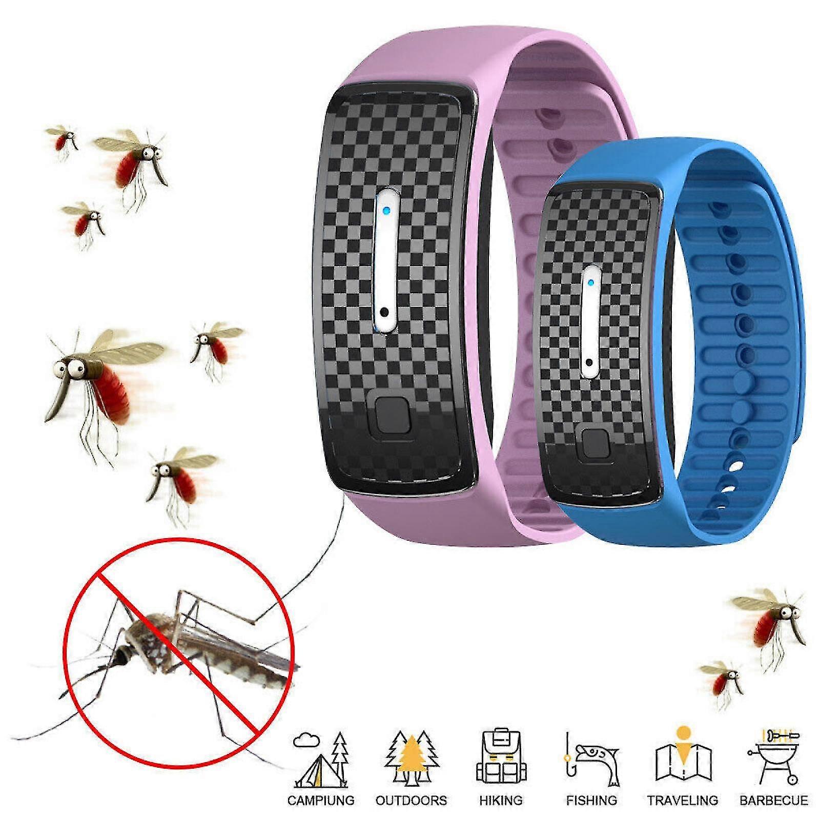 Rechargeable Ultrasonic Mosquito Repellent Bracelet, Repels Mosquitoes Safely and Effectively, Compact and Lightweight Design, Ideal for Home and Gard