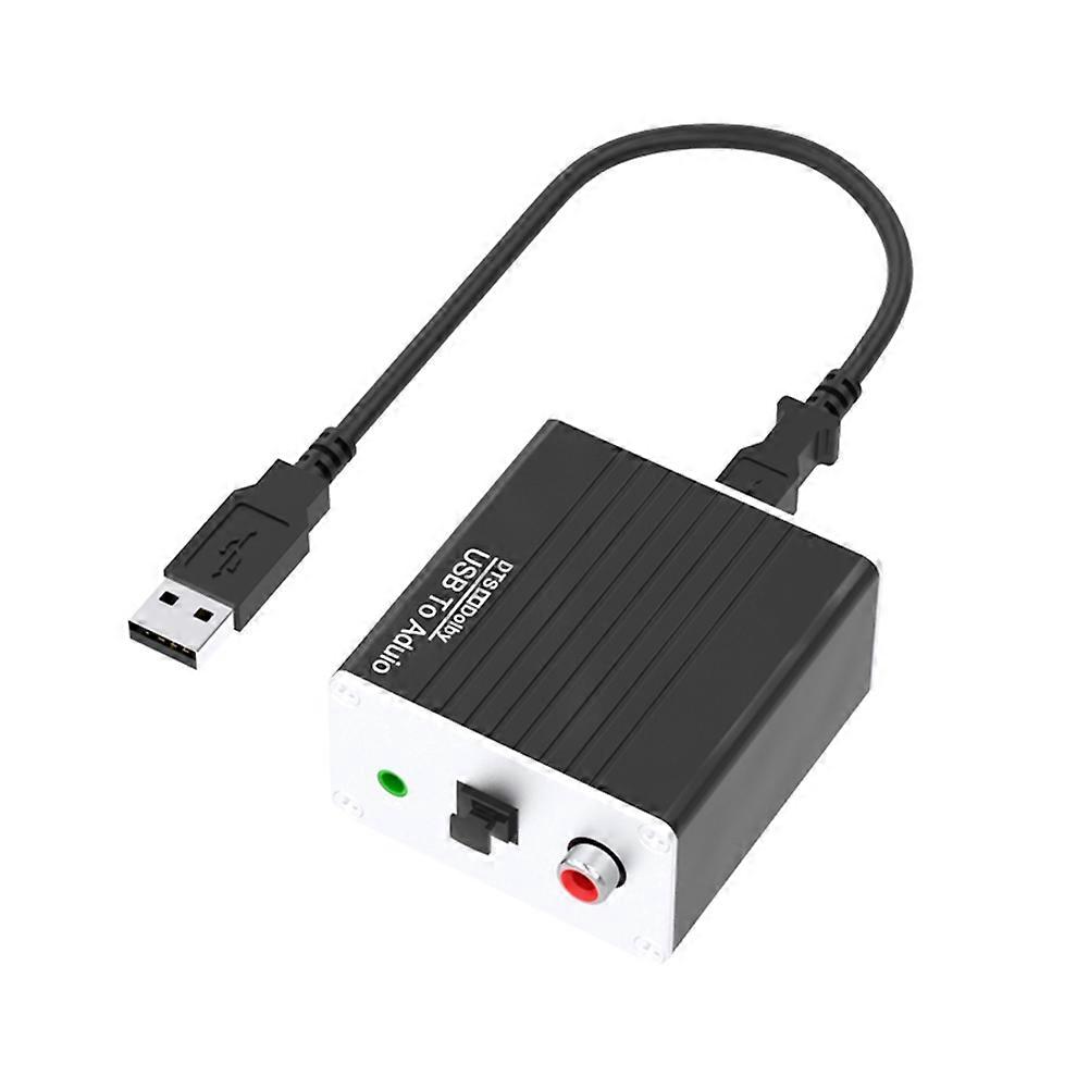 USB to Audio Converter PC Sound Card for to 3.5mm Speaker AUX Converter Fiber Coaxial DTS 5.1 Source Code