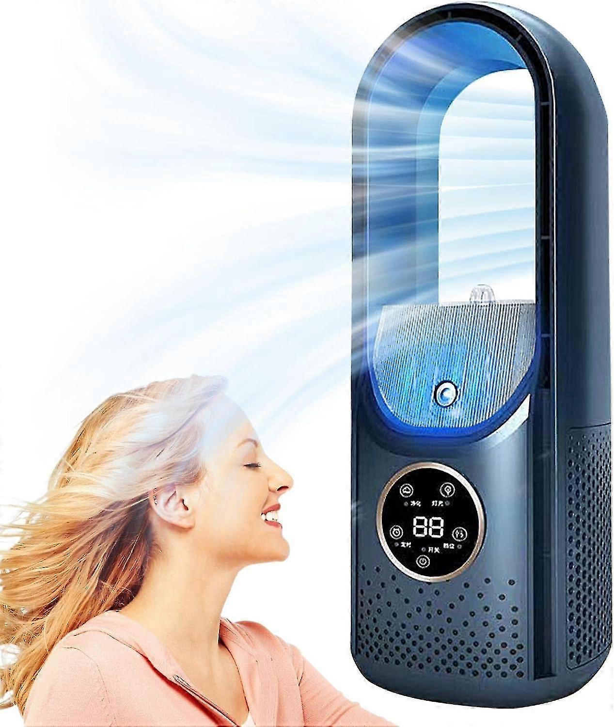 Condizionatore d'aria portatile - Ventilatore senza foglie a 6 velocità - Refrigeratore d'aria mobile - Refrigeratore d'aria evaporativo, aria cond...