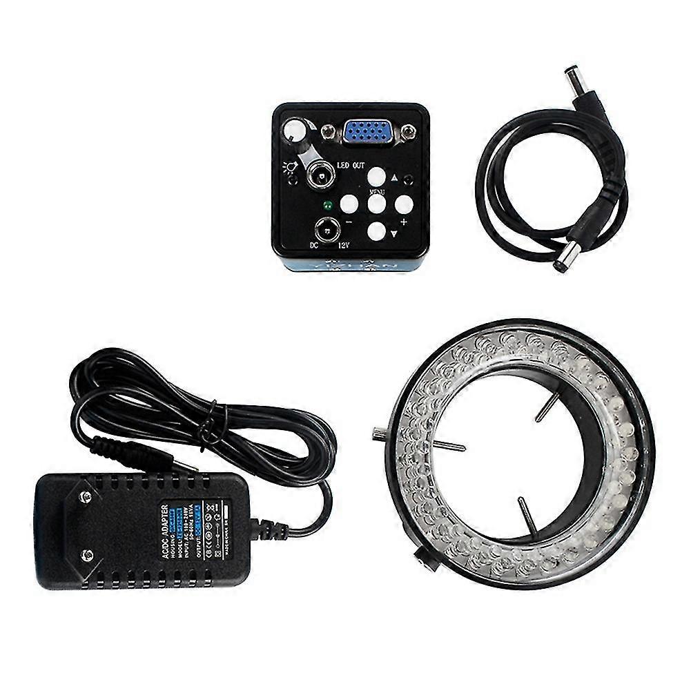Vga 13mp Monocular Microscope Digital Camera Set Led Light Suit Pcb For Computer Repair Eu Plug
