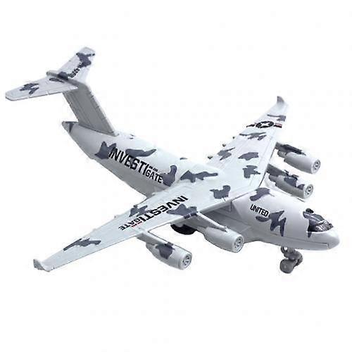 Diecast C17 Avión de transporte Pull back Light Sound Aircraft Model Education Toy
