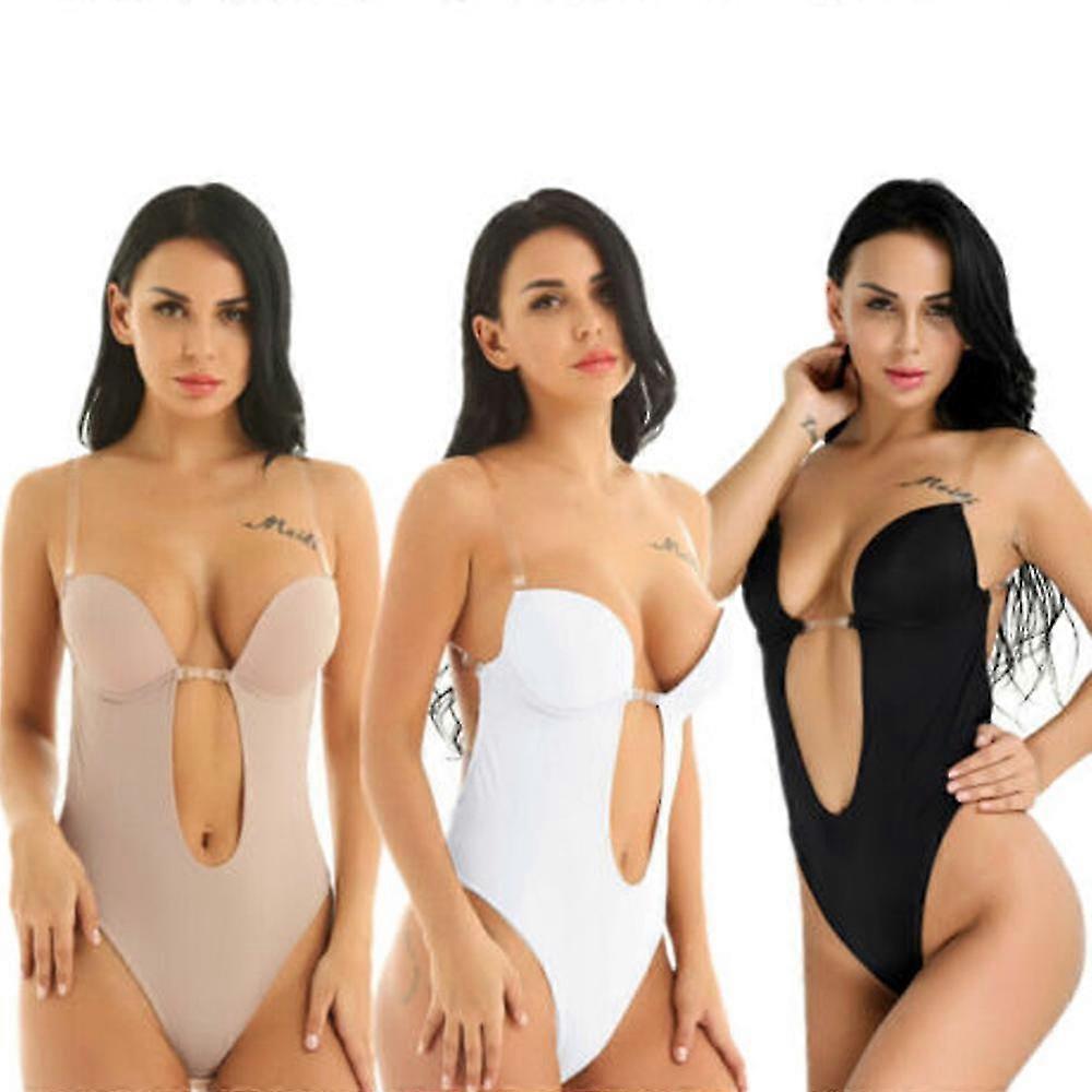 Γυναίκες Body Shaper Backless Γάμος Κορμάκι Βουτιά Σουτιέν Νυφικό Shapewear Εσώρουχα