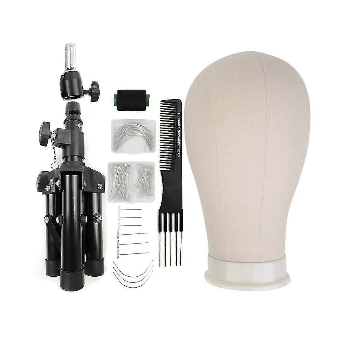 23 Inche Canvas Mannequin Head Canvas Block Head Display Training Styling Manikin Doll Head Wig Tri