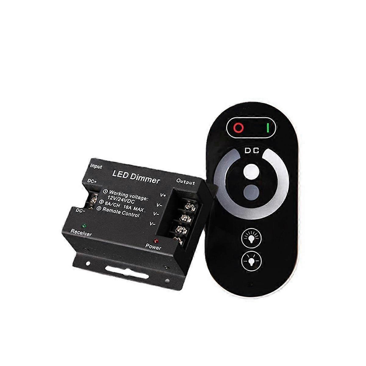 Portable LED Touch Dimming Controller 6 Keys RF Wireless Remote Control LED Monochrome Strip Light