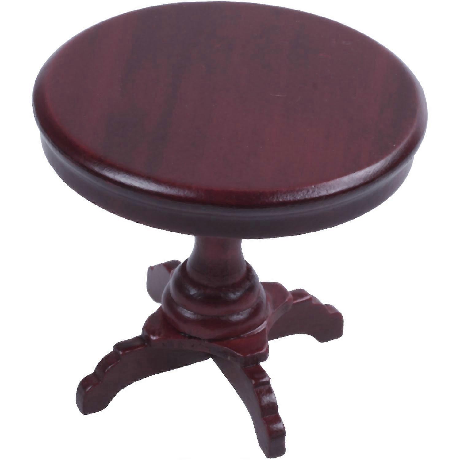 1/12 Wooden Furniture Miniature Round Table