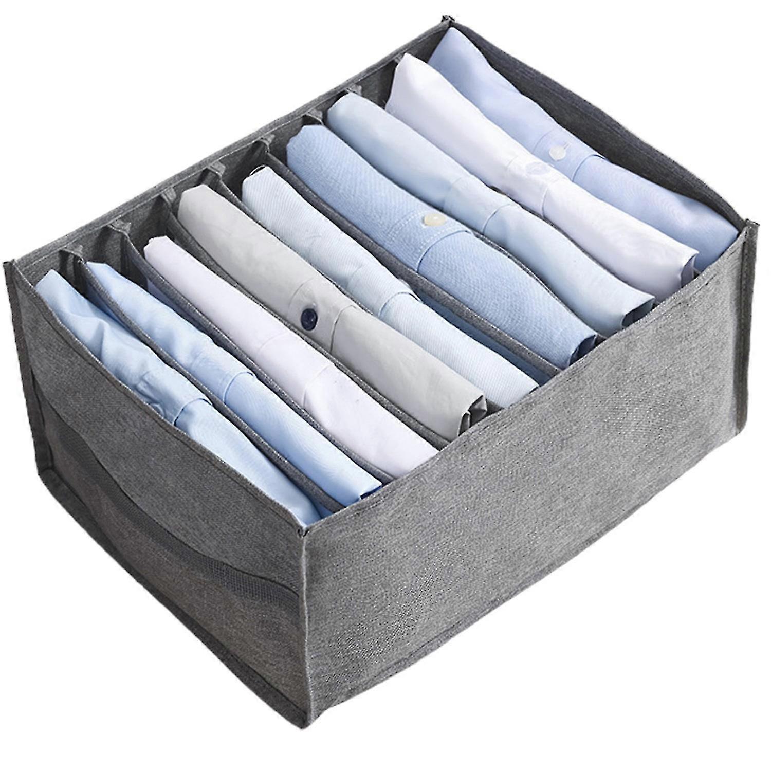 Multi-grids Wardrobe Organizer Moisture-proof Fabric Collapsible Underwear Drawer Organizer for Dorm