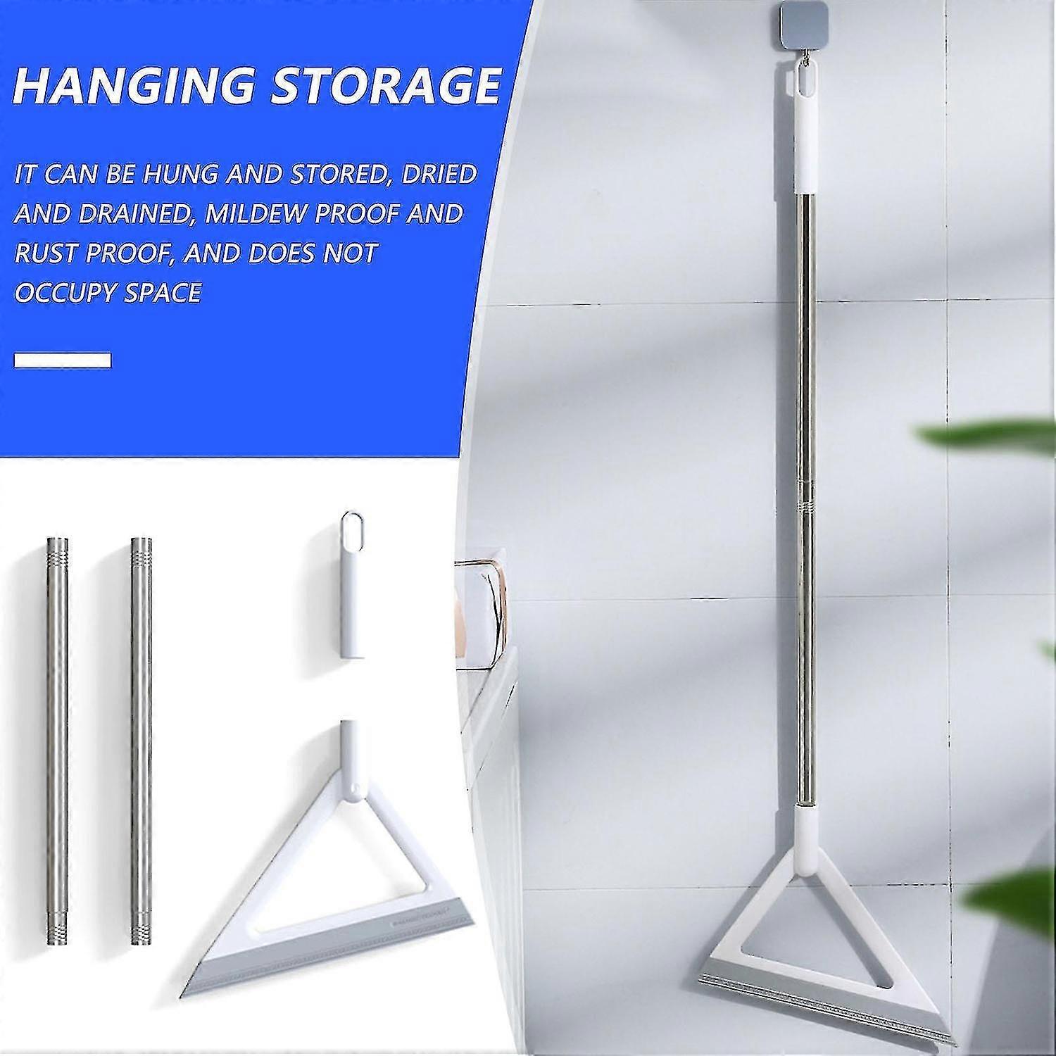 White Multifunctional Magic Broom Floor Window Wiper Detachable Triangle Broom Z36272