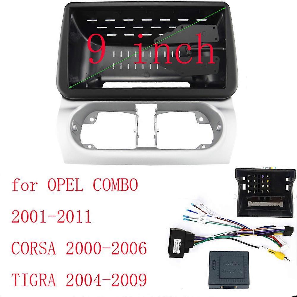 HAOCHEN 9 Inch Car Frame Fascia Adapter Canbus Box Decoder Android Radio Dash Fitting Panel Kit For Opel Combo Corsa Tigra