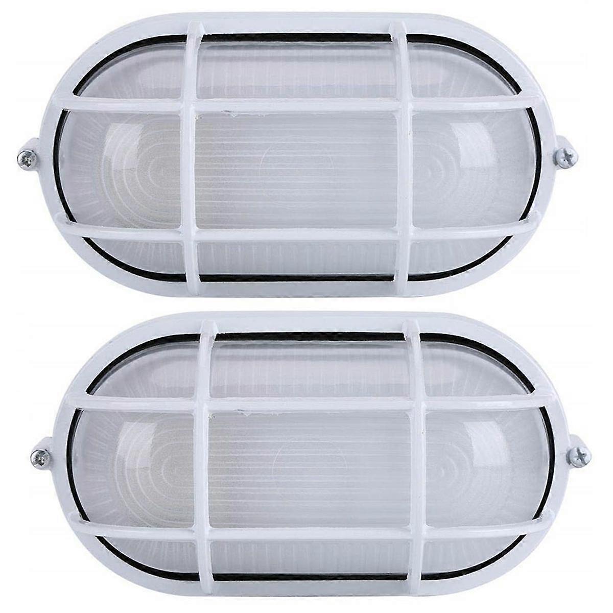 High Bright in Ground Outdoor Oval Round Proof Sauna Steam Room Light Lampshade Guard for Stair Patio Garden Floor