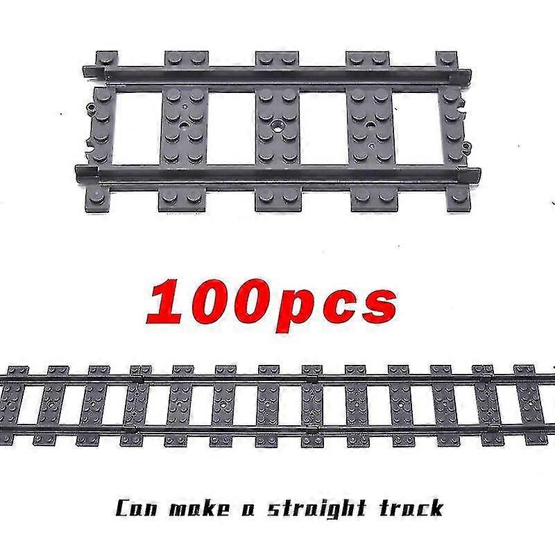 City Trains Flexible Tracks Forked Straight Curved Rails Switch Building Block Bricks High Tech Creative Toys For Kid