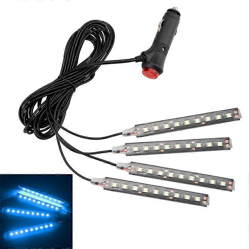 12V Car Interior RGB Light LED Strip 9 Beads Ambient Lamp Foot Floor Seat Door Decorative Bulb Caracan RV Automotive Accessories Motor Vehicle Lightin