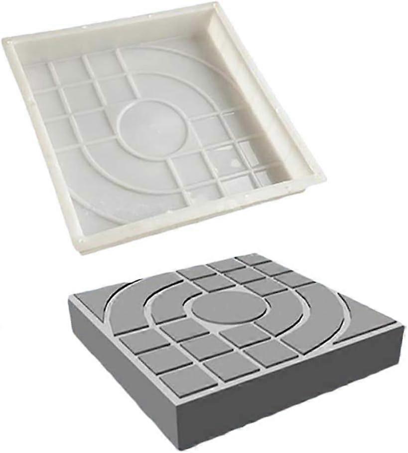 DIY وضع قالب سكة حديد من الطوب الخرساني لألواح الحدائق ، العشب ، الرصف ، الممر ، الطريق 30 × 30 سم