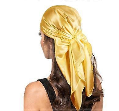 90 * 90cm Solid Color Satin Square Eșarfă Moda Beach Femei Înveliș cap