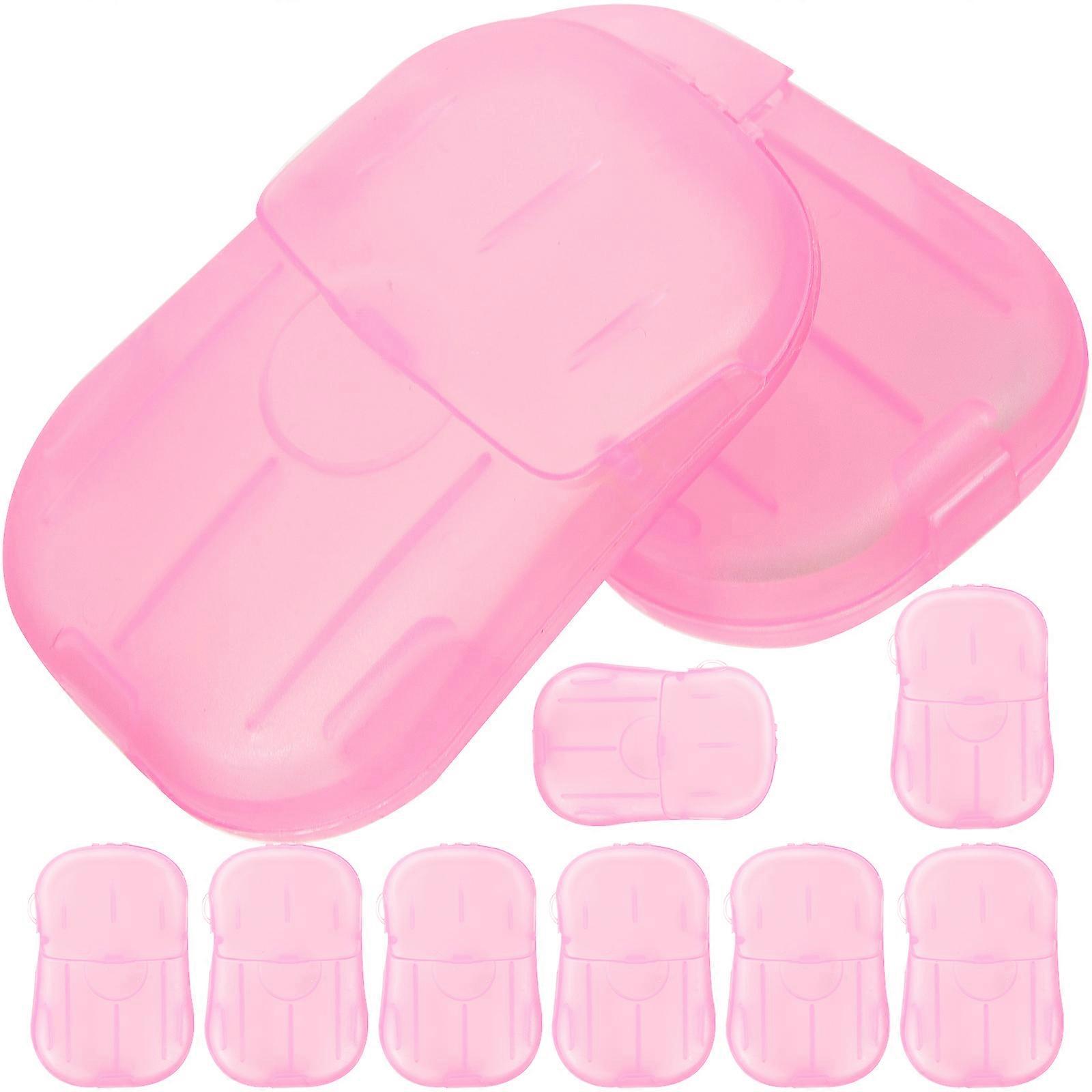 20 Boxes of Convenient Travel Soap Slices Boxes Packing Soap Sheets Hand Wash Soap Sheets