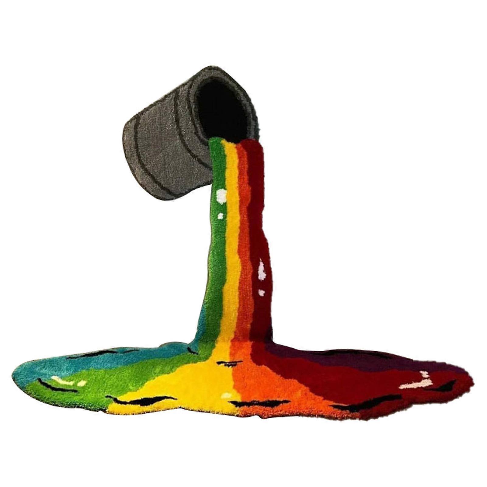 Irregular Carpet Creative Fabric Soft Texture Rainbow 3D Wall Carpet for Home