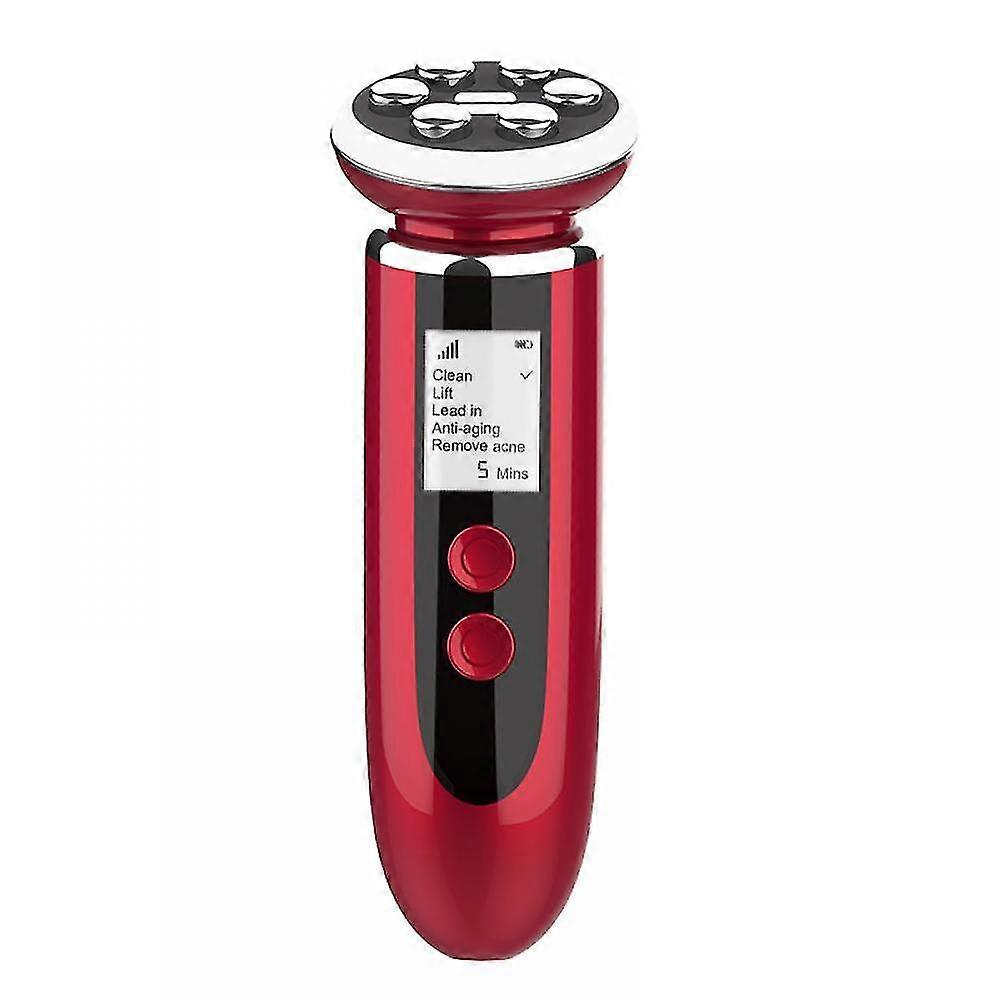 Facial Massager,radio Frequency Skin Tightening Device,advanced Ems Technology For All Skin Types(red)