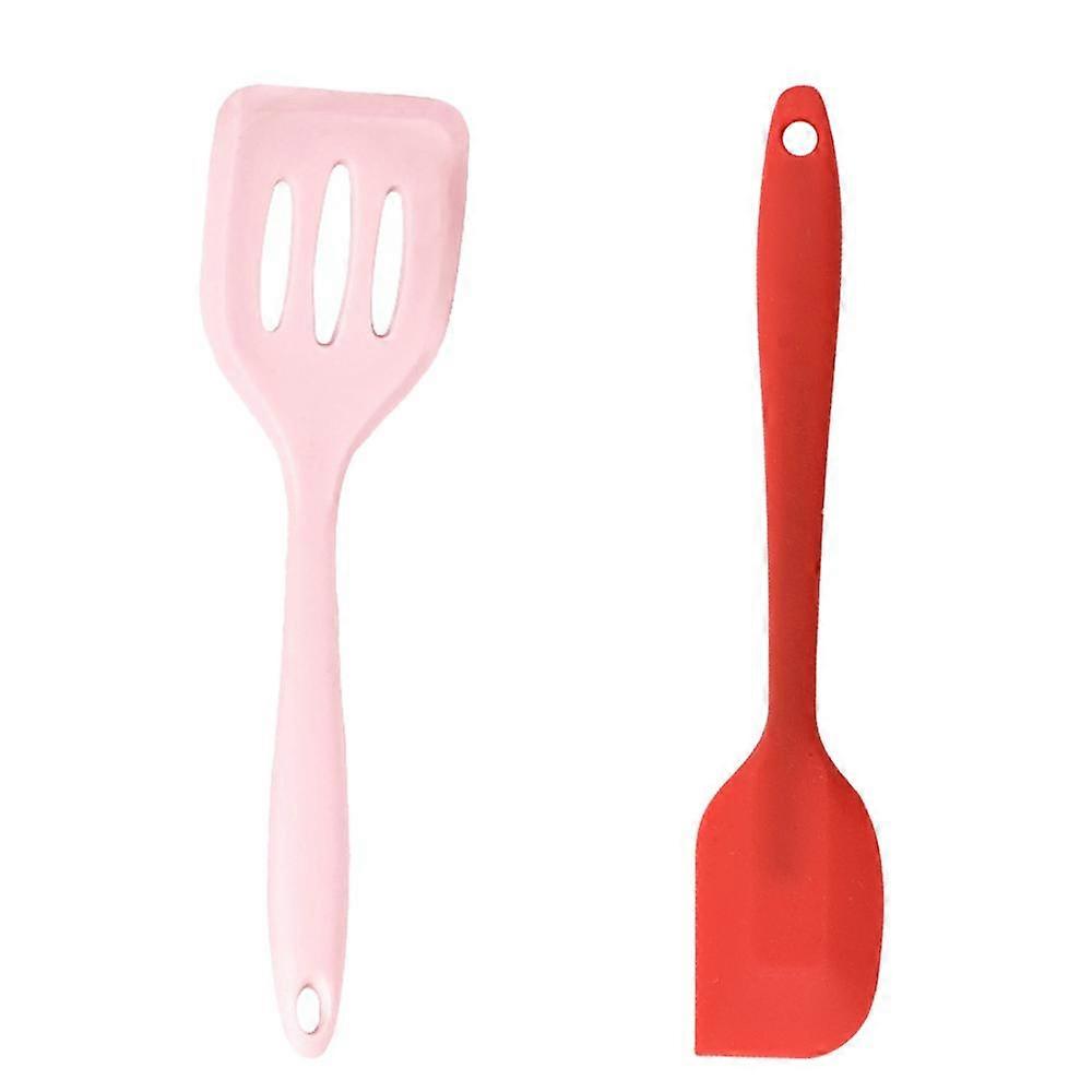 2 Piece Mini Kitchen Utensil Set- Silicone Kitchen Tools with Spatulas