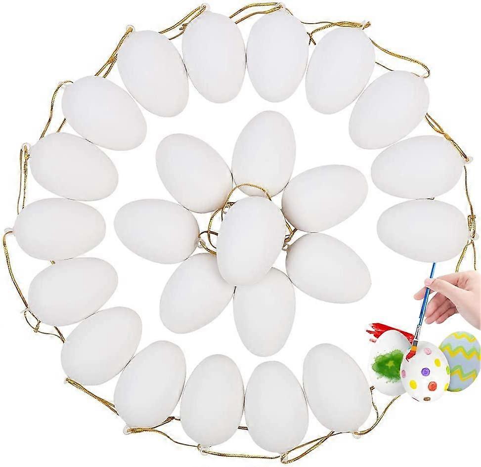 24 pack DIY Easter egg white plastic eggs