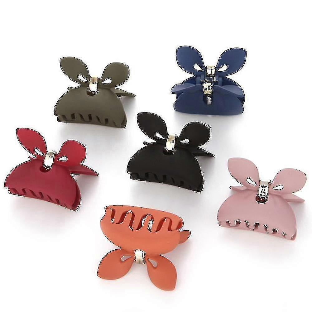 Godis färg harts fjäril hårklo klämma fast kvinnor hästsvanshållare huvudbonader (färg: röd)