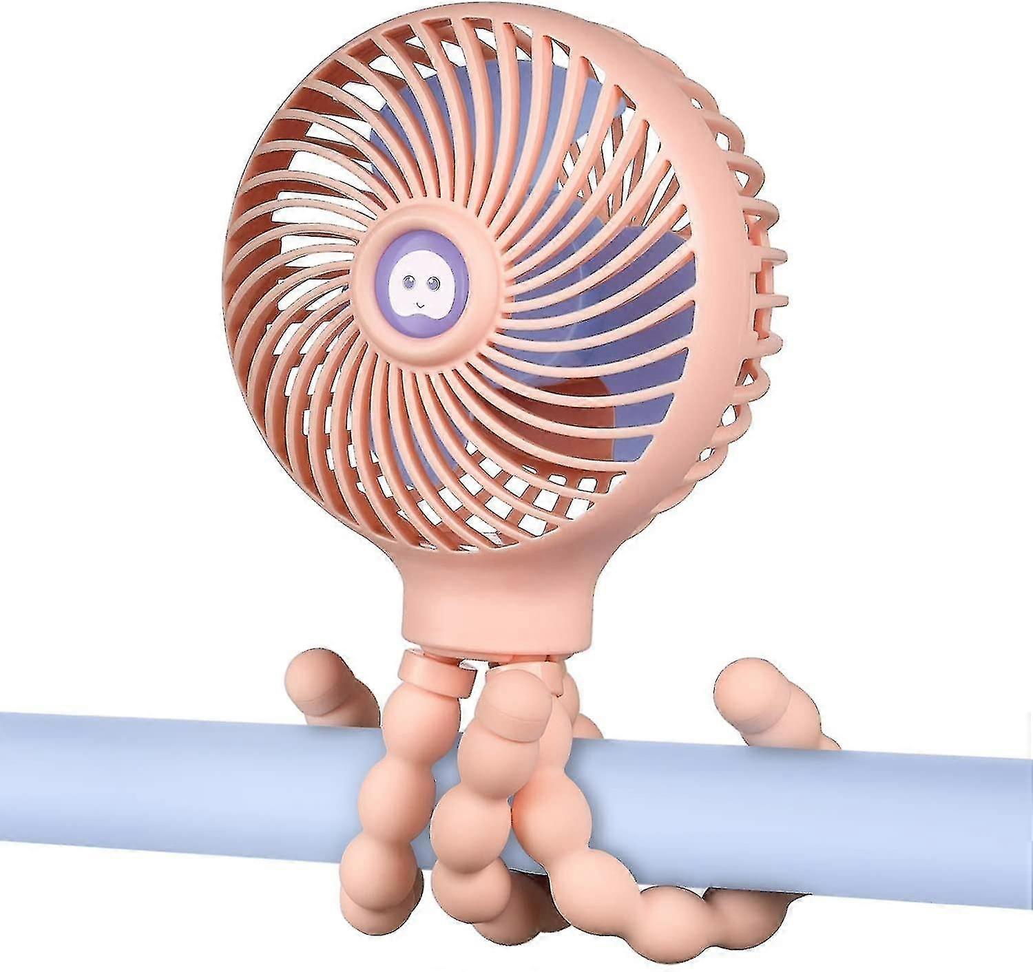 Mini Baby Stroller Stand Fan Ventilador recargable Octopus Cooling