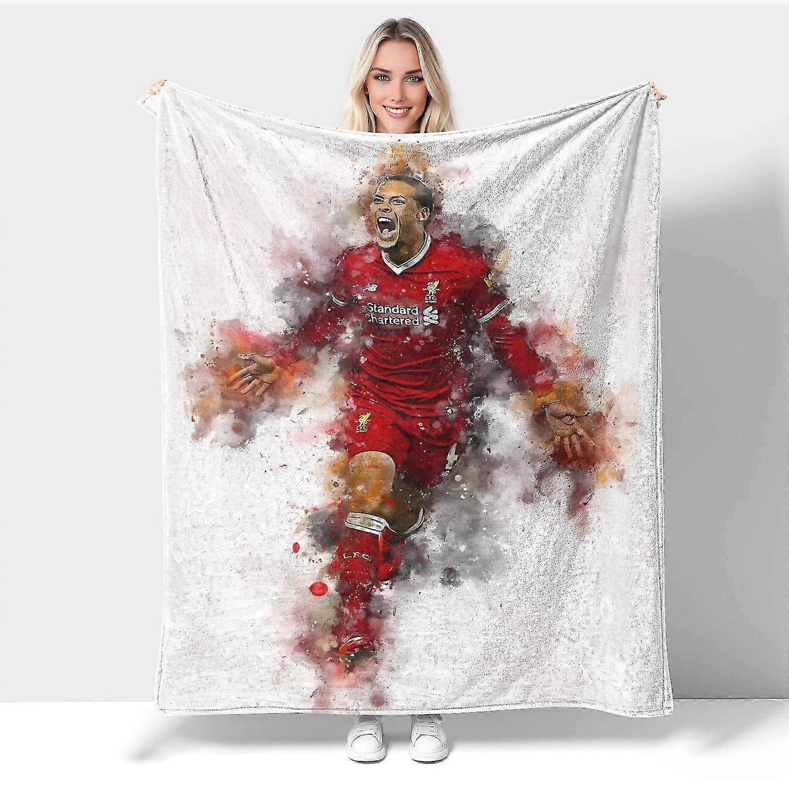 t560 Blanket Virgil van Dijk Blanket X,Throw Blankets Flannel Sleep Cozy Lightweight UltraSoft Micro Blankets for So Blanket bn560