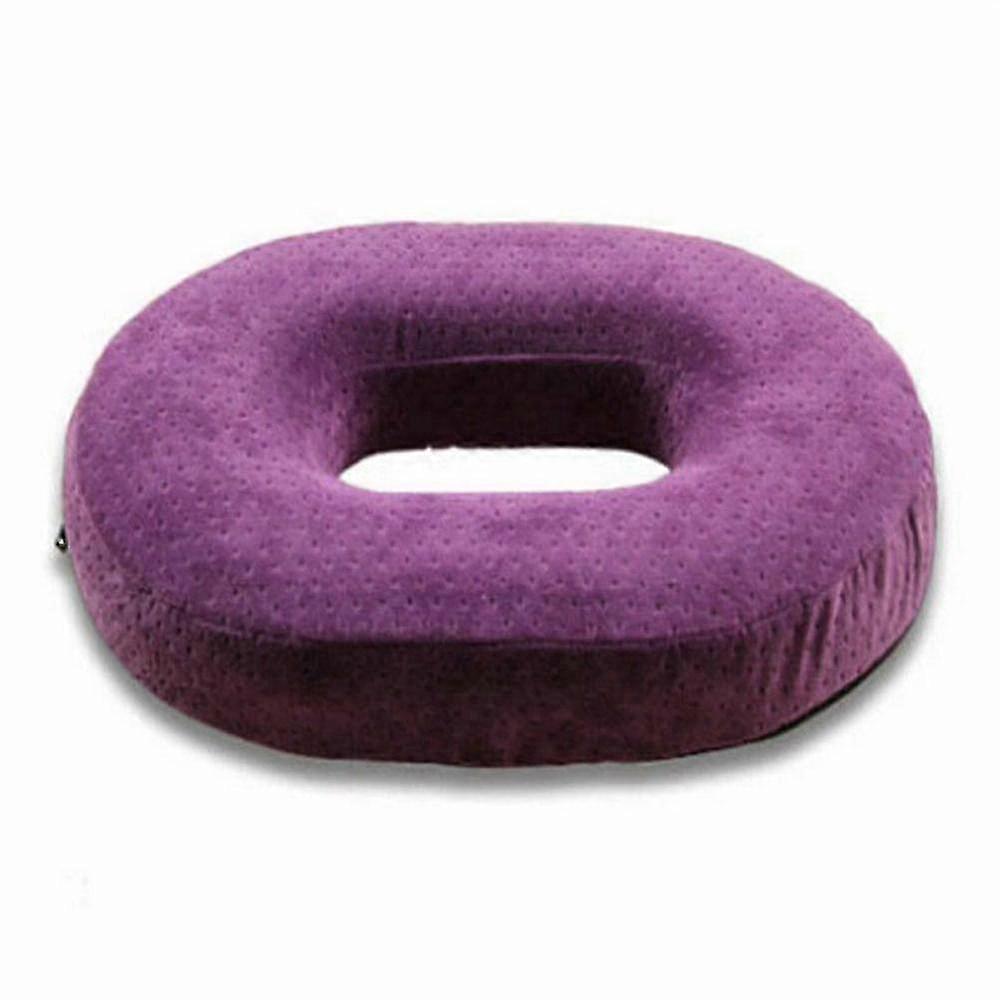 Purple Coccyx Pain Relief Memory Foam Ring Chair Seat Cushion Pillow