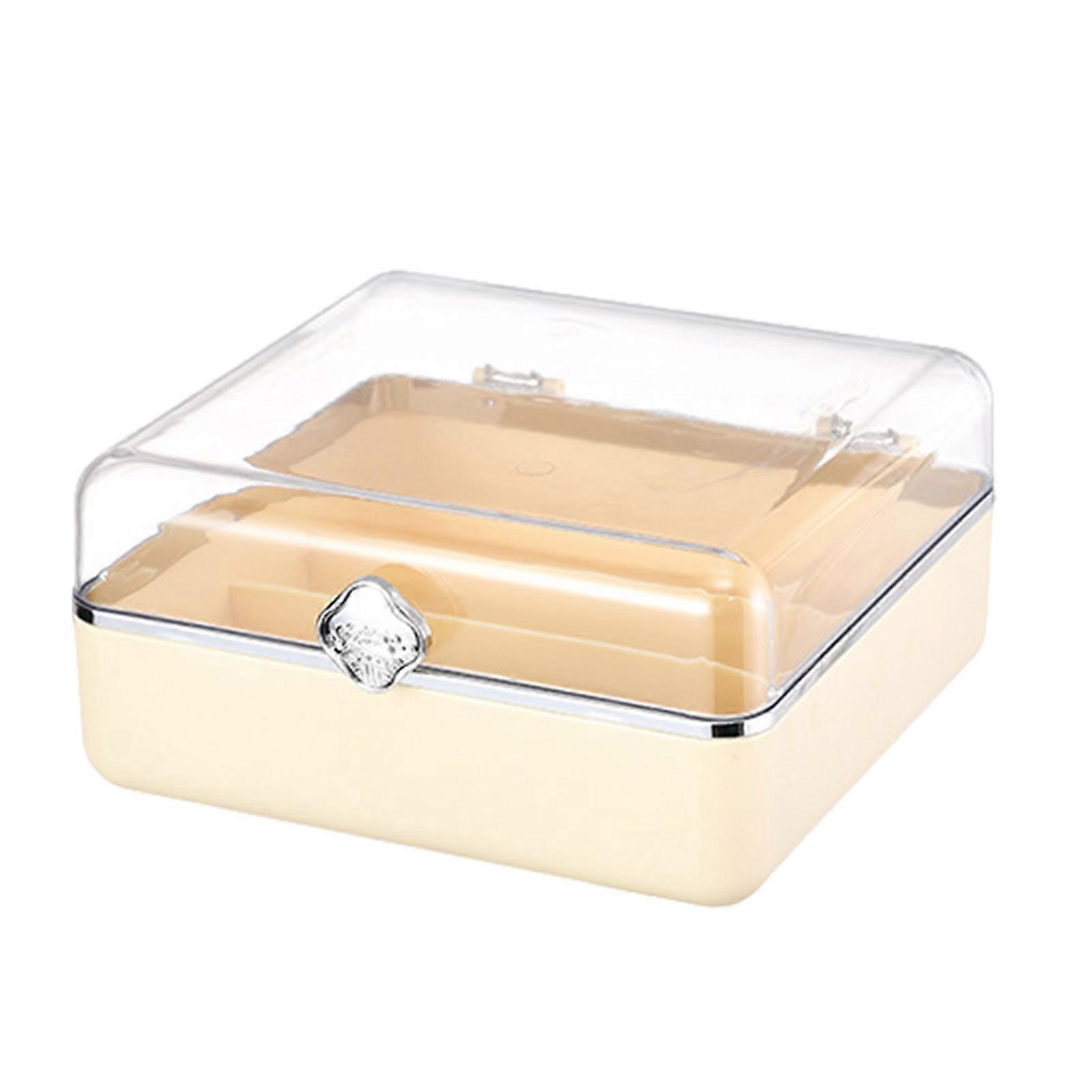 Acrylic Cosmetic Storage Box Compartment Design with Dustproof Cover Efficient Space-saving Storage Organizer