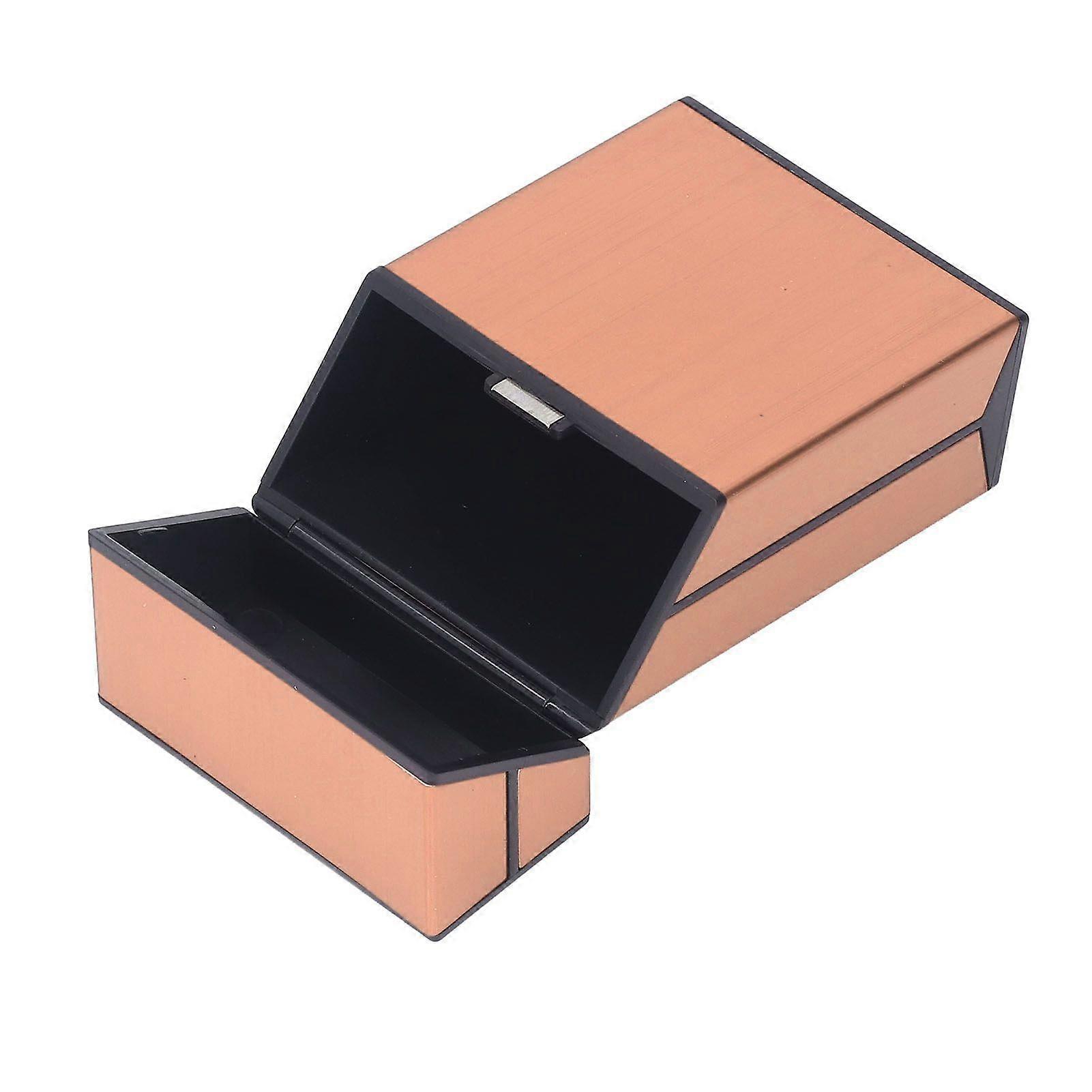 磁気シガレットケース20容量ユニバーサルフリップカバーアルミ合金シガレットボックス女性男性ゴールド