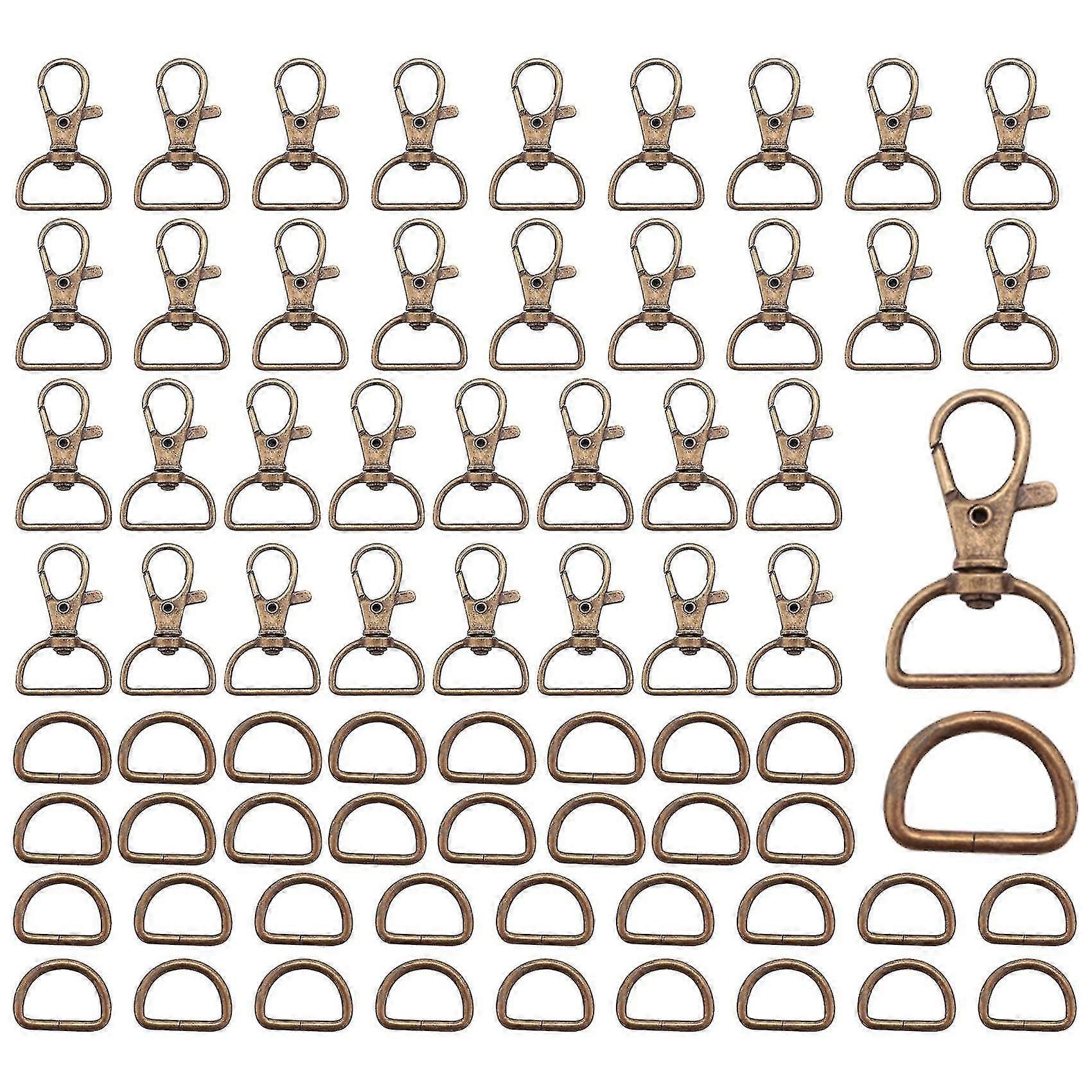 70 Pcs Hooks And D Rings Swivel Snap Hooks Lobster Claw Clasps Lanyard Snap Hooks For Purses Lanyar