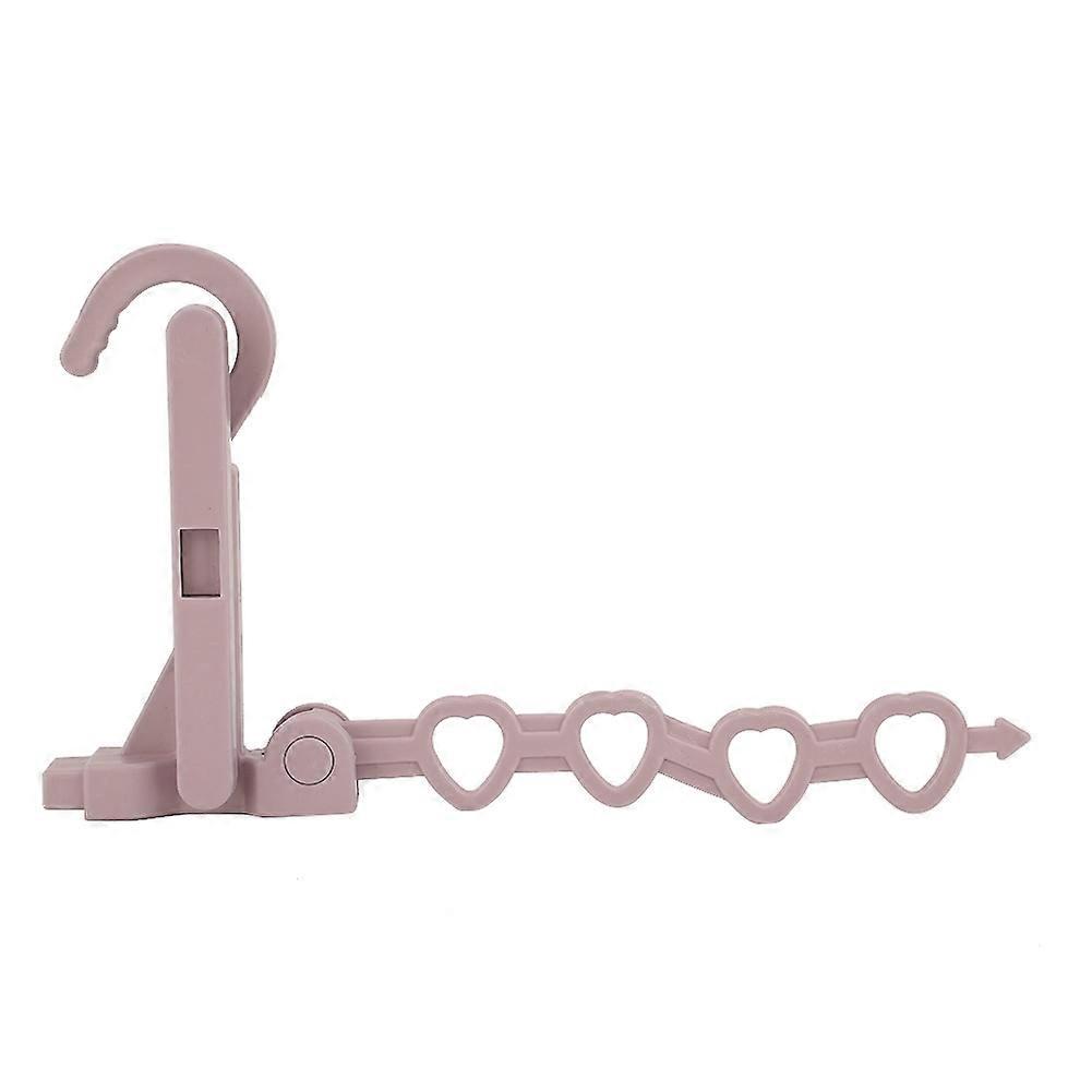 Multifunctional Foldable 4 Holes Drying Rack Clothes Hanger Clothing Hook(Pink)