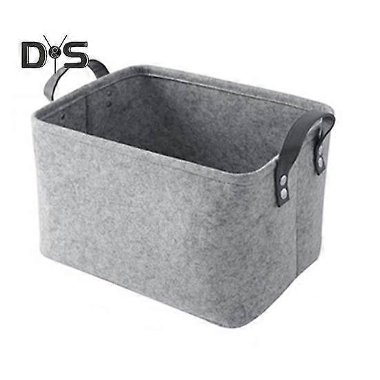 Felt Storage Basket Large Capacity Foldable Organizer with Sturdy Handles for Clothes Quilts Laundry Organizer Home Bedroom Living Room