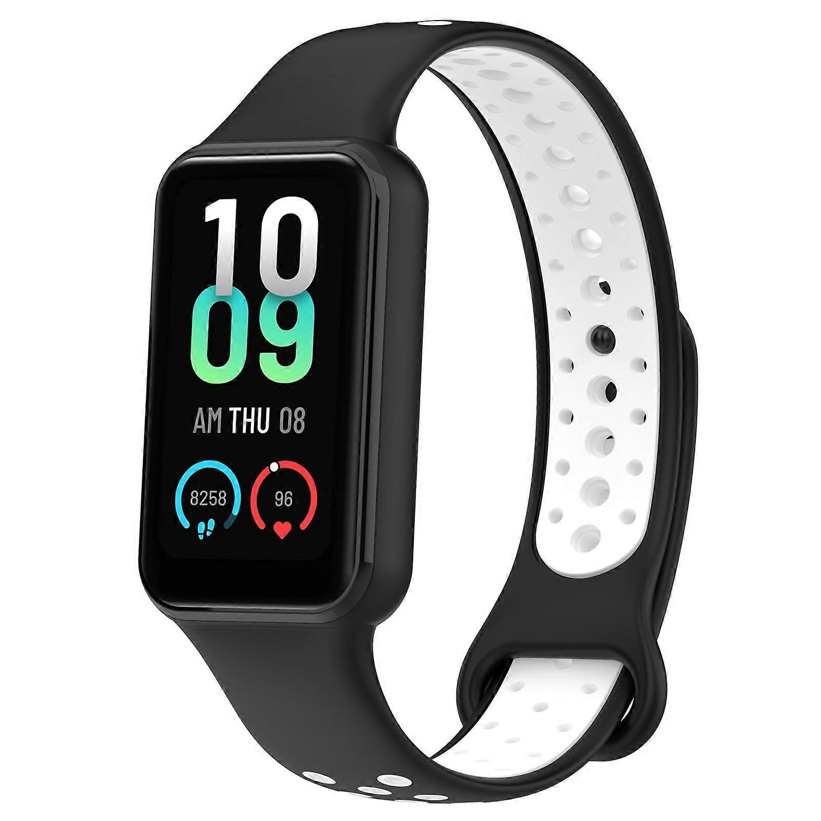 For Amazfit Band 7 Loop Two-Color Breathable Silicone Watch Band
