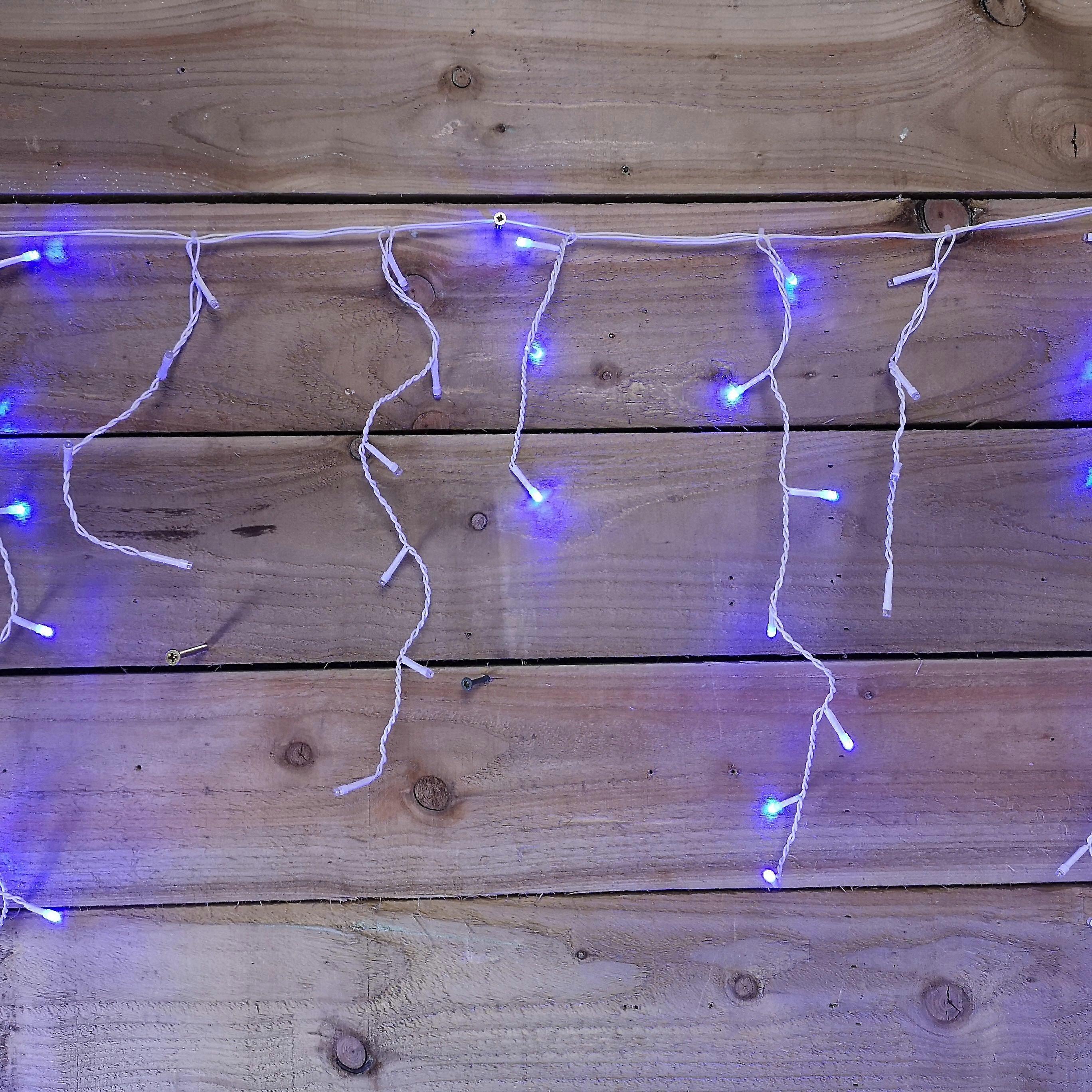 2000 Led Icicle Chaser Lights - Blue & White