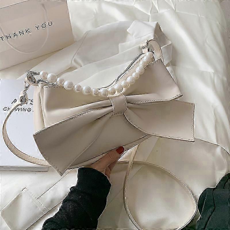 Ladies Handbag, Pearl Handle Design, Bow 21 * 15 * 7c ()