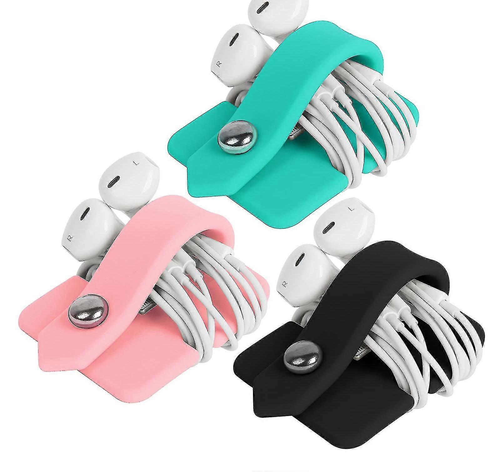 Sett med 3 Cord Manager øretelefonviklere