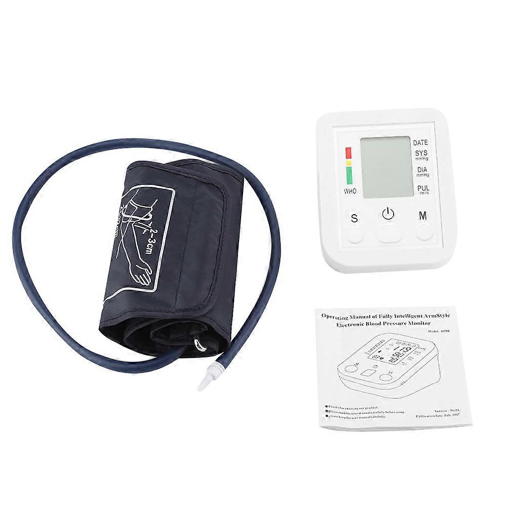 Electronic blood pressure monitor arm health LCD display