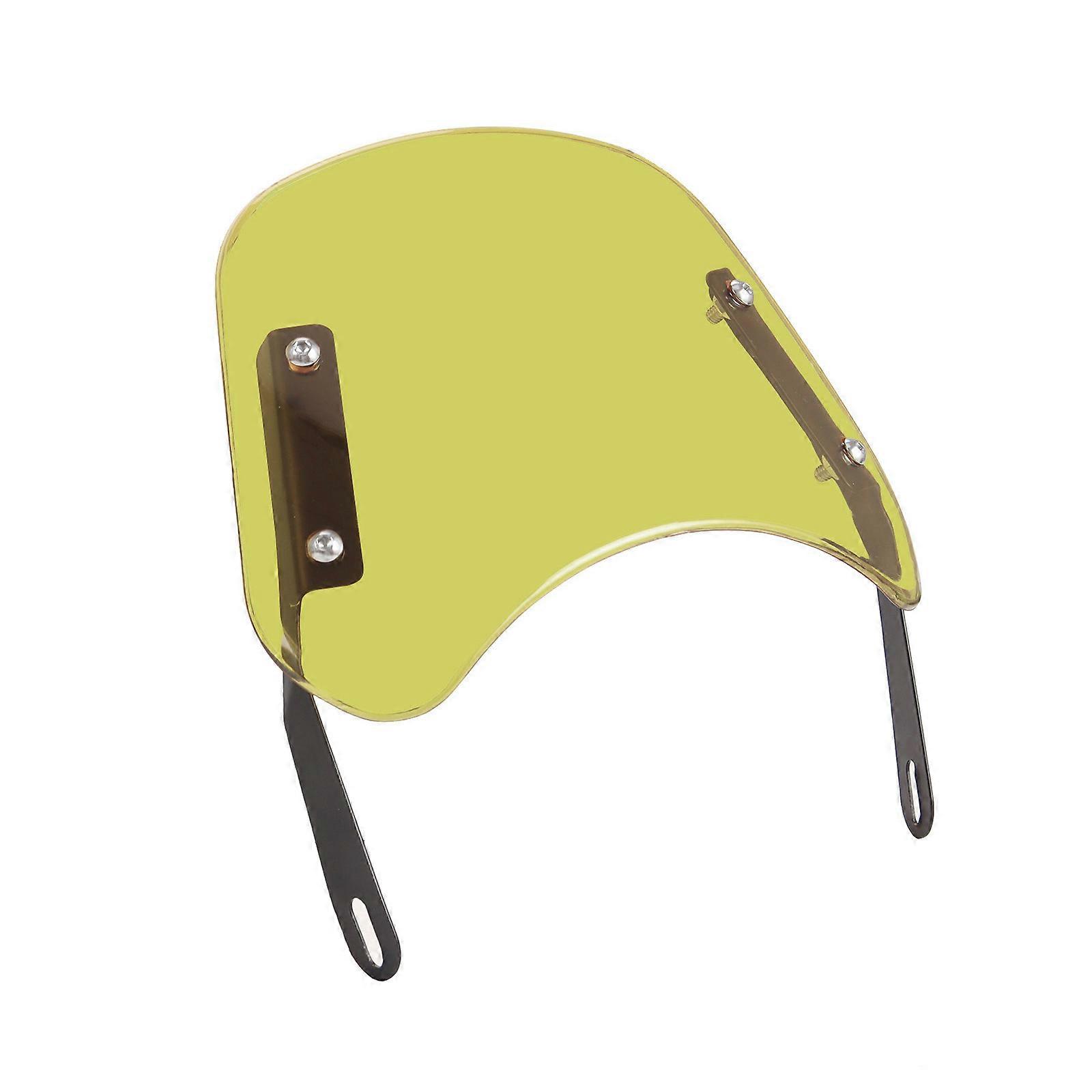 Clear Windscreen Easy Installation & Improved Wind Blocking Stylish Motorcycle Headlight Wind Deflector for CG125 Yellow