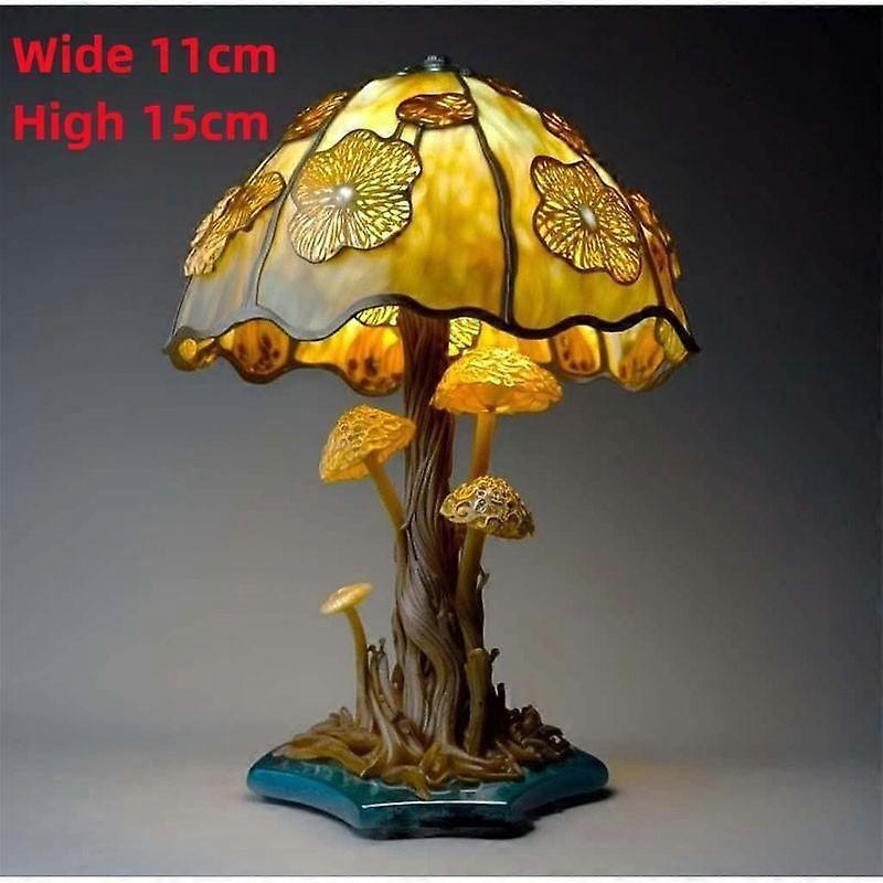 Lampe champignon colorée, lampe de table créative en résine, lampe décorative