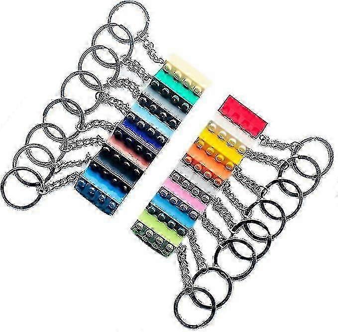 Pack Of 16 Key Rings, Building Block Key Chains, Key Rings,multiple Colours
