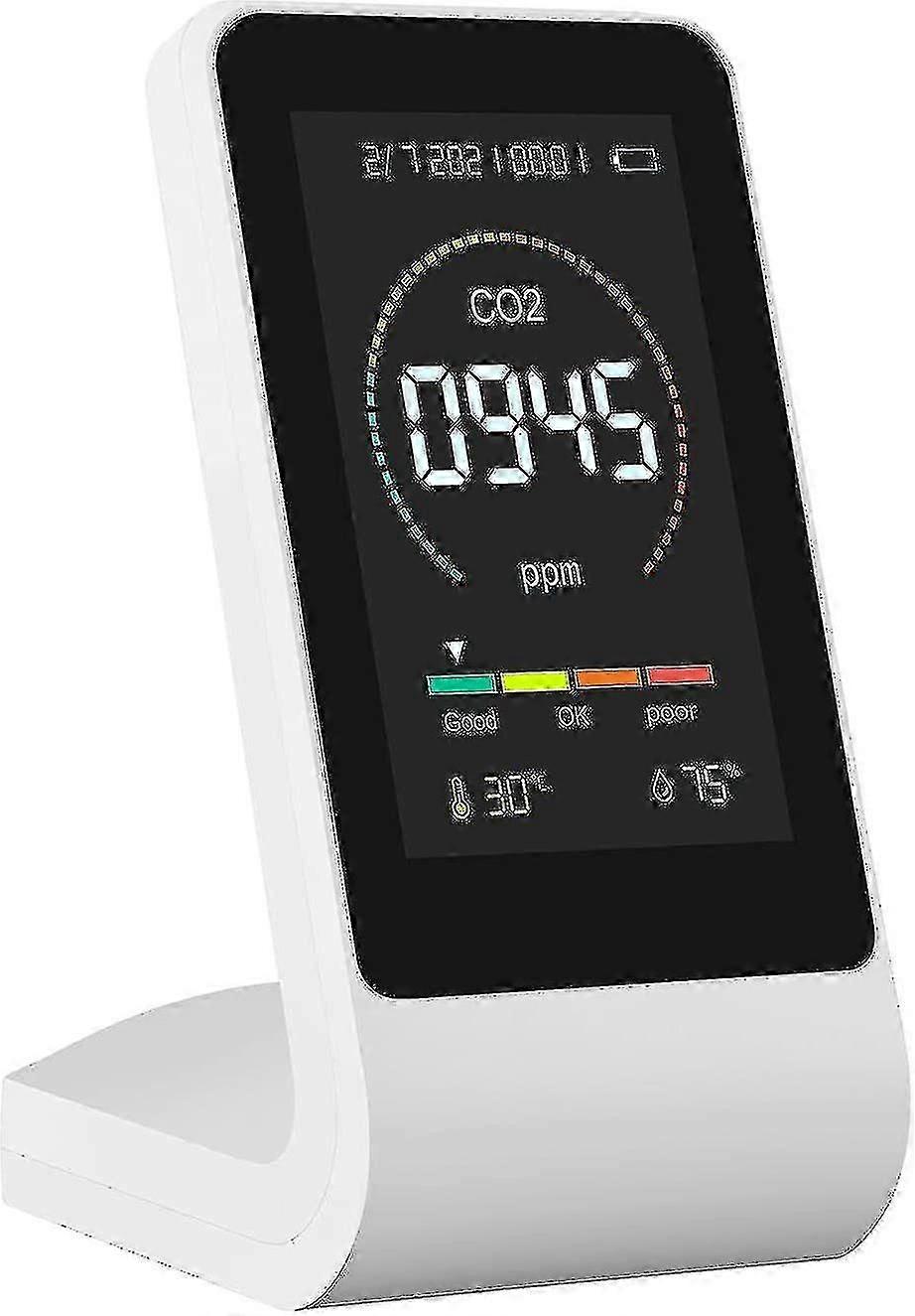 Indoor Co2 Meter, Co2 Carbon Dioxide Detector, Co2 Meter Indoor Air, Desktop Co2 Detector For Gym Office Classroom Digital Display Easy To Read