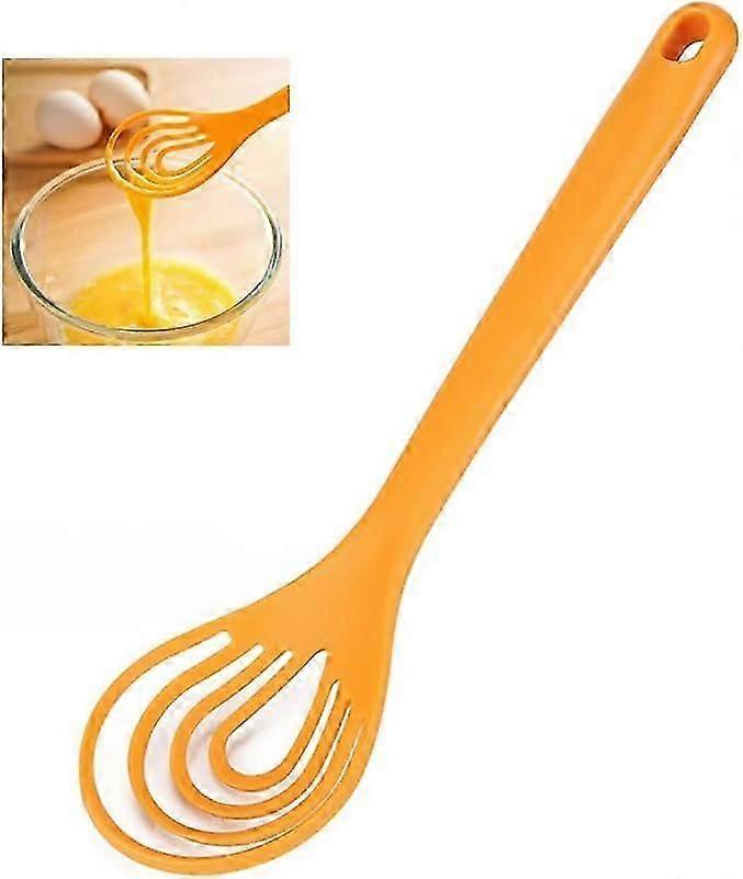 Whisk plano de 9,8 polegadas, feito de nylon de alta resistência ao calor, um pequeno batedor