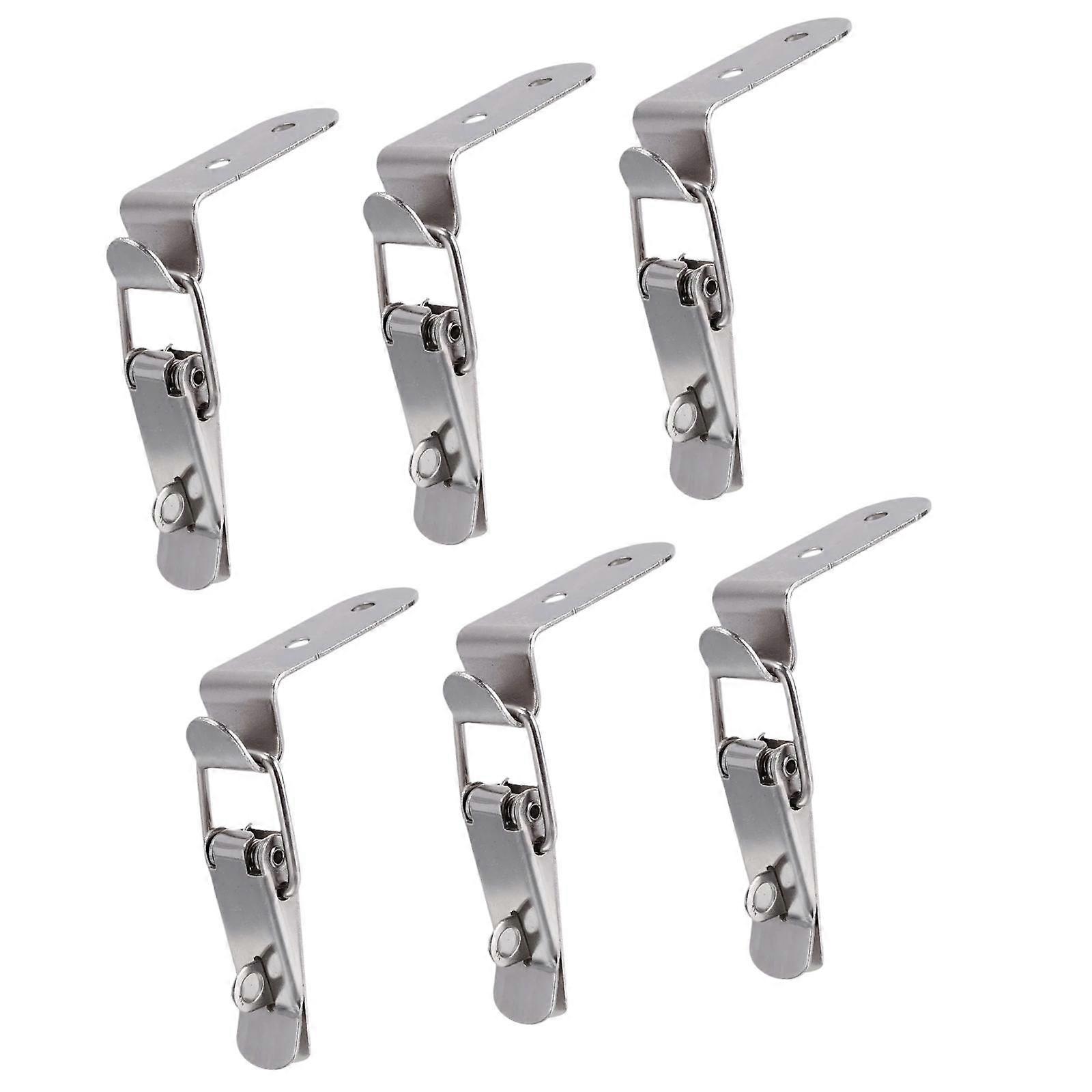 6Pcs 90 Degree Hook Lock Bolt Hasp Latch A