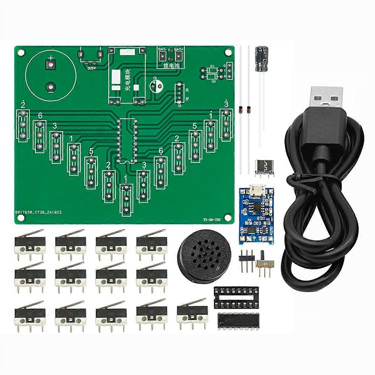 Electronic Kalimba DIY Kit Parts Pentatonic Scale Inst ents Welding Exercises Interesting Circuit 