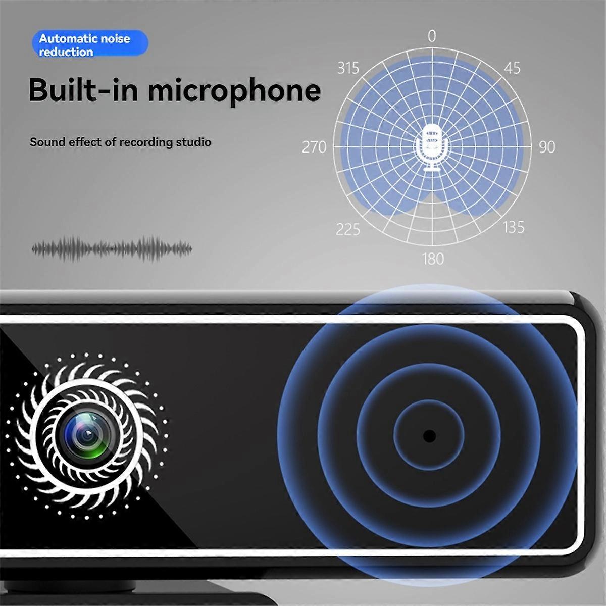 4K High Definition Video Conference USB Camera Black