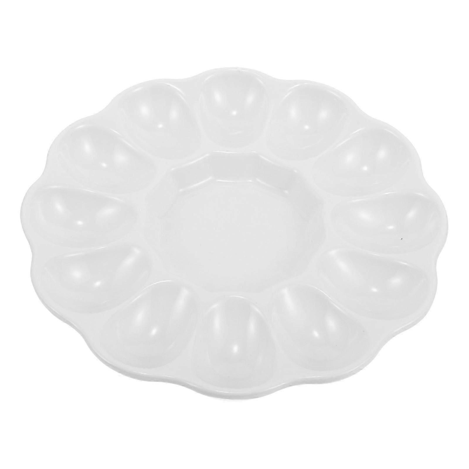 Egg Platter Ceramic Deviled Egg Tray Catering Platter Eggs Serving Tray - HZ