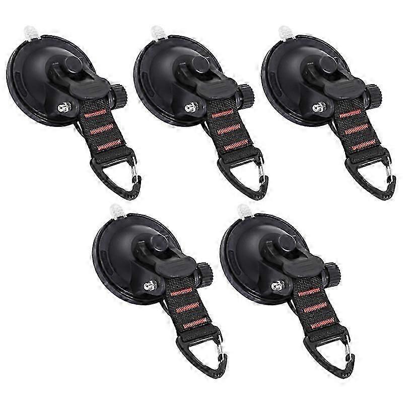 5Pcs Heavy Duty Suction Cups Anchor, Multipurpose Camping Sucker Cups Hooks for Home Outdoor Car Va
