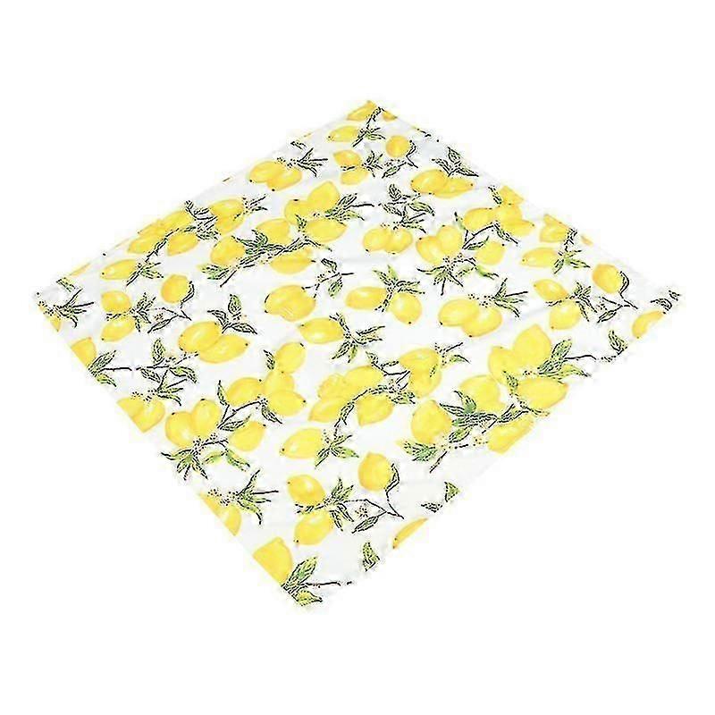 90X90cm Yellow Tablecloths Lemon Pattern Polyester Tablecloth Water Repellent Rectangular Tablecloth